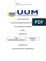 BPMG 3013 Transport Planning & Policy - Individual Assignment