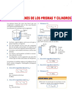 T2reas y Volumenes de Los Prismas y Cilindros para Primer Grado de Secundaria