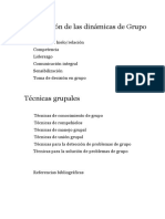 Clasificacion de Las Dinamicas de Grupo