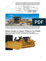 Motor Grader vs. Dozer: When To Use Which