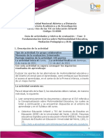 Guía de Actividades y Rúbrica de Evaluación - Unidad 2 - Fase 3 - Fundamentación Teórica Sobre Multimodalidad Educativa