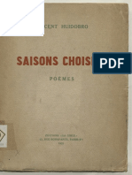 Saisons Choisies Poémes - VICENTE HUIDOBRO