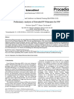 Preliminary Analysis of Extruded PP Filaments For FFF Preliminary Analysis of Extruded PP Filaments For FFF