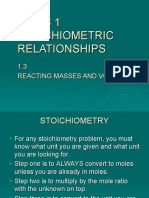 Topic 1 Stoichiometric Relationships