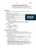 Instructions For Using The Photon Technologies Fluorimeter: Getting Going