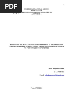 Desarrollo Organizacional, La Evolución Del Pensamiento Administrativo. La Organización Como Sistema Abierto Al Entorno.