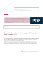 Devoir 3: Exercice N° 1: Le Devenir de La Matière Organique À L'échelle Planétaire Et D'un Écosystème