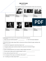 Inception: Worksheet