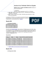 Frecuencias Operadores Moviles España