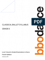 Classical Ballet Syllabus Grade 6: Level 3 Award in Graded Examinations in Dance Female Syllabus