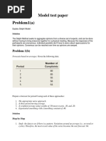 Model Test Paper Problem1 (A)