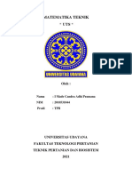 MATEMATIKA TEKNIK (Uts I MADE CANDRA ADHI PRAMANA - 2010531044