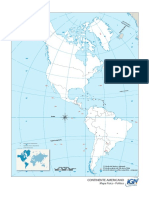 Continente Americano Con Division Politic