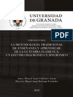 La Metodología Tradicional de Enseñanza y Aprendizaje de La Guitarra Flamenca