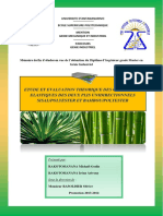 Etude Et Evaluation Theorique Des Constantes Elastiques Des Deux Plis Unidirectionnels Sisal/Polyester Et Bambou/Polyester