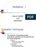 Capital Budgeting - I: Gourav Vallabh Xlri Jamshedpur