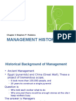 Management History: Chapter 2 Stephen P. Robbins