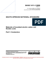 SANS 1411-1:2008: Materials of Insulated Electric Cables and Flexible Cords Part 1: Conductors