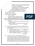 CIN4110200905 Actuarial Mathematics IIA