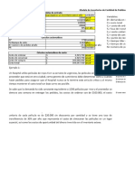 Clase 4 Formulas de Modelo EOQ en Excel Ejemplos