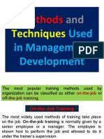 Methods: Used in Management Development