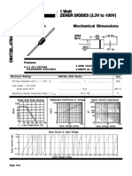 Description Mechanical Dimensions: 1 Watt ZENER DIODES (3.3V To 100V)