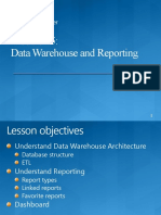 Data Warehouse and Reporting