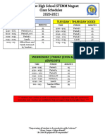 Crenshaw High School STEMM Magnet Class Schedules 2020-2021: Monday Tuesday / Thursday (Odd)