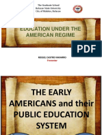 Education Under The American Regime: The Graduate School Bulacan State University City of Malolos, Bulacan