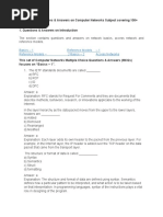 Here's List of Questions & Answers On Computer Networks Subject Covering 100+ Topics: 1. Questions & Answers On Introduction