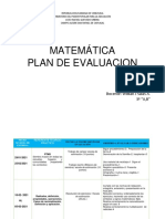 PLAN DE EVALUACION MATEMATICA 3er Año A, B