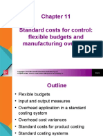 Standard Costs For Control: Flexible Budgets and Manufacturing Overhead