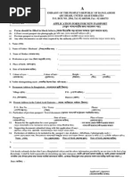 Application Form For New Passport