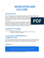 3 - Communication and Culture