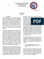 Electrochemistry Laboratory Report