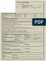 Excavation Permit: The Following Areas / Items Have Been Inspected by Issuer and Receiver