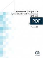 CAT-181 CA Service Desk Manager 14 X Proven Professional Study Guide v1