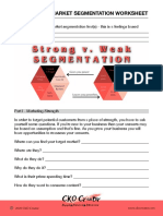 Market Segmentation Worksheet