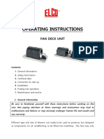 Operating Instructions: Fan Deck Unit