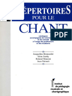 Répertoires Pour Le Chant