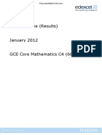 January 2012 MS - C4 Edexcel