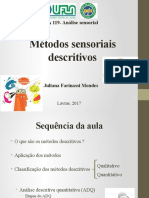 Métodos Sensoriais Descritivos: GCA 119-Análise Sensorial