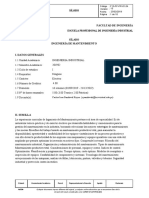 Sílabo-Ingeniería de Mantenimiento