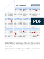 Calendario 2021 Andalucia