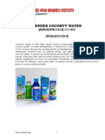 Project Report On Tender Coconut Water