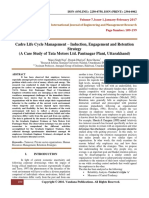 Cadre Life Cycle Management - Induction, Engagement and Retention Strategy (A Case Study of Tata Motors Ltd. Pantnagar Plant, Uttarakhand)