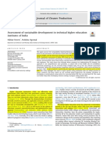 Assessment of Sustainable Development in Technical Higher Education Institutes of India - 2019