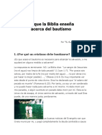 Lo Que La Biblia Enseña Acerca Del Bautismo