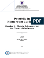 Portfolio in Homeroom Guidance: Quarter 1 - Module 2: Conquering The Clouds of Challenges