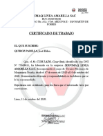 Certificado de Trabajo